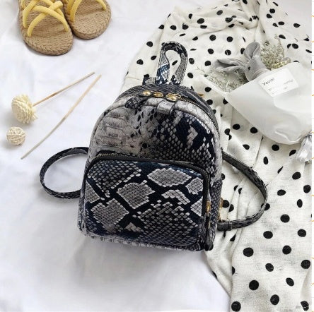 Snake Print Backpack
