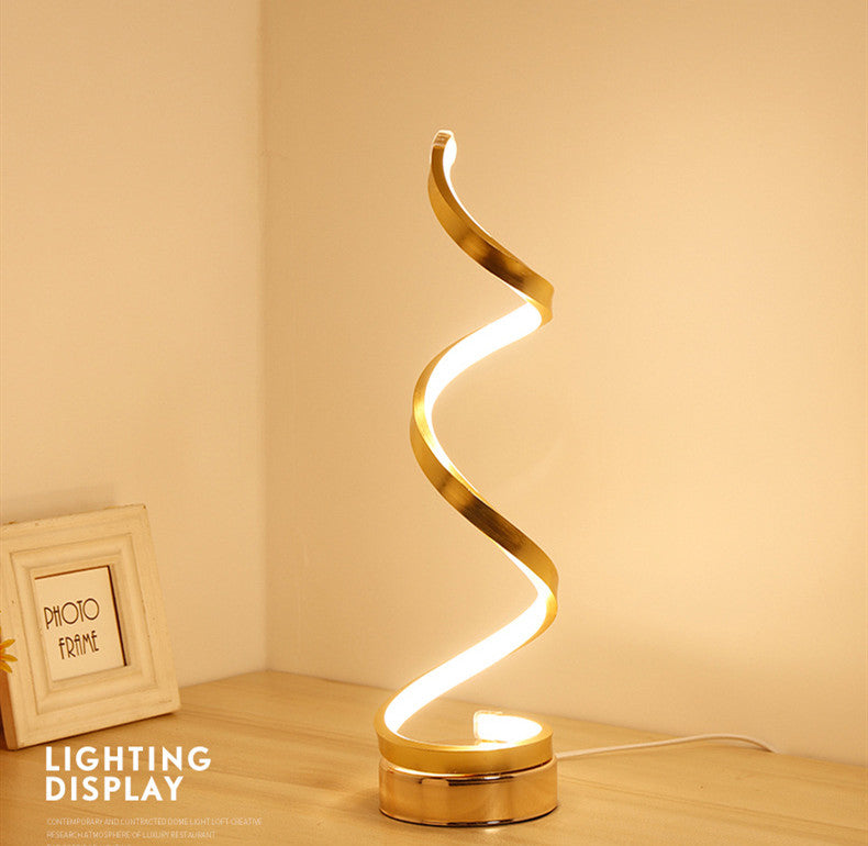 Gold Twisted LED Table Lamp
