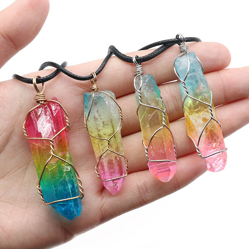 Crystal Pillar Tree Of Life Necklace