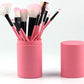 12pcs Makeup Brush Set Rose pink Q12pc Bazaare Mart Makeup Brushes