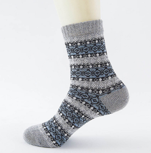 Striped Winter Wool Socks