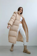 Hooded Puffer Coat Apricot Bazaare Mart Hooded Puffer Coat