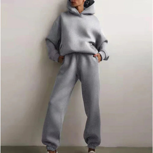 Cold Weather Sweatsuits Grey Bazaare Mart Winter Hoodie Sweat Set
