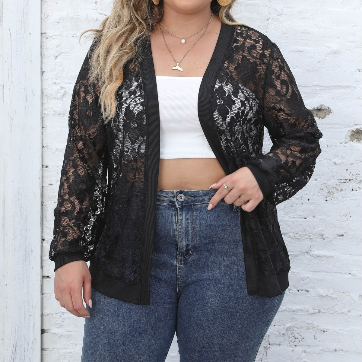 Womens Sexy Mesh Sheer Casual Jacket CJ Dropshipping Lace Jacket
