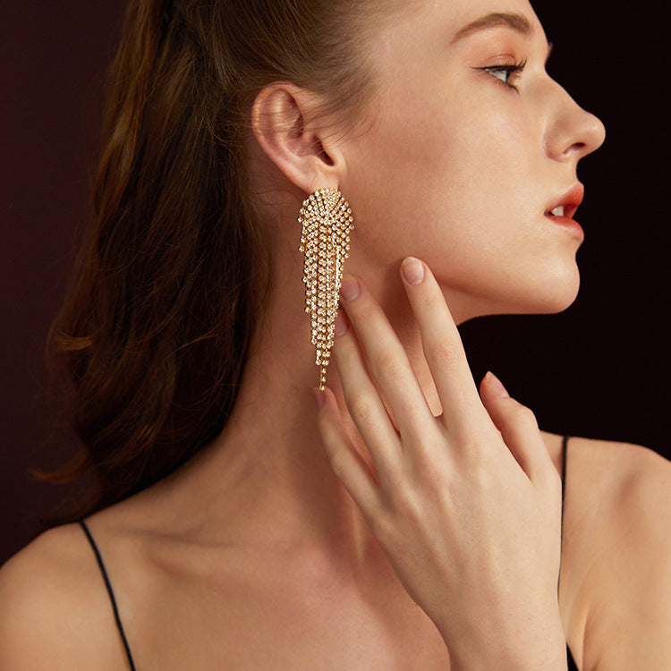 Personality Tassel and Stud Earrings