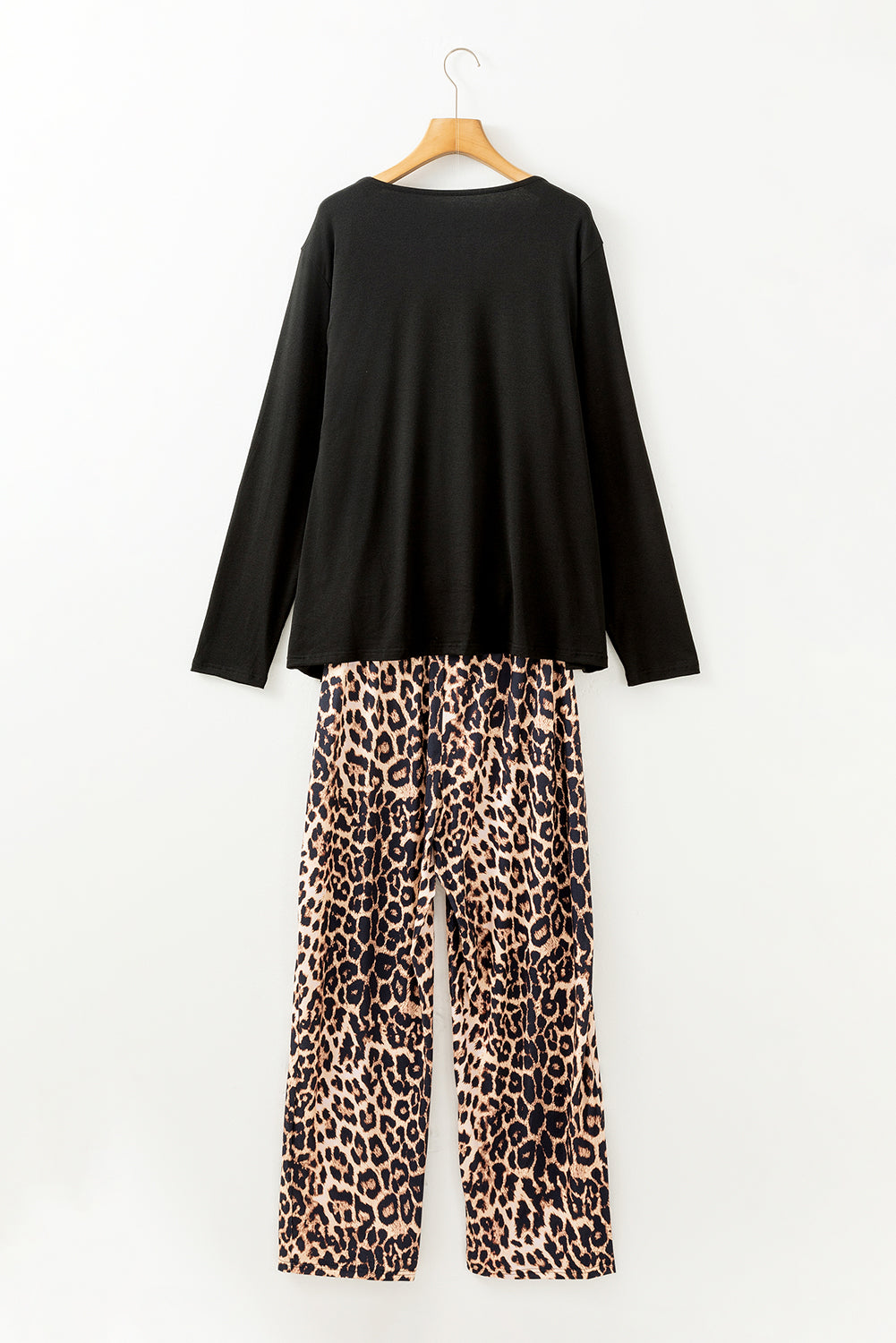 Black Leopard Plus Size Pajamas