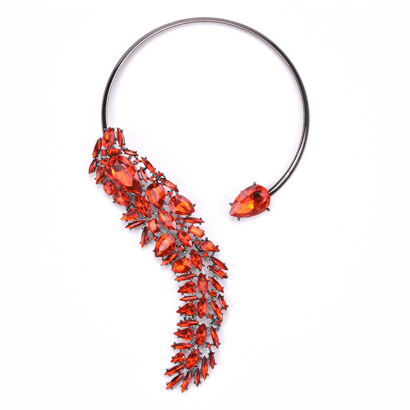 Colorful Wrap Around Drop Rhinestone Chokers