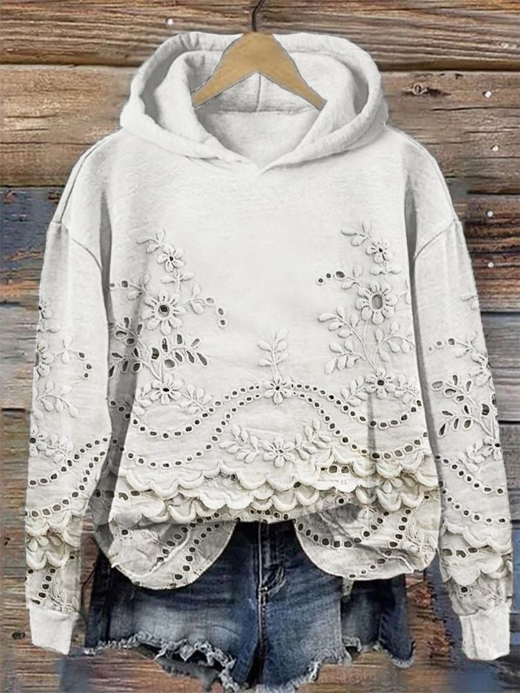 Lacey Eyelet Hoodie