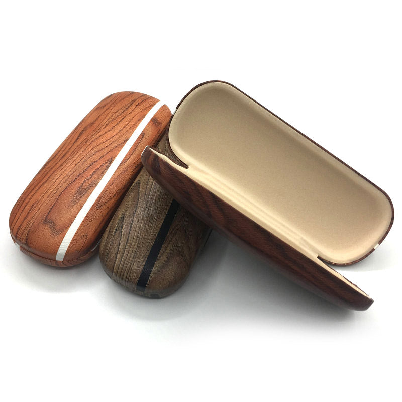 Wood grain glasses case