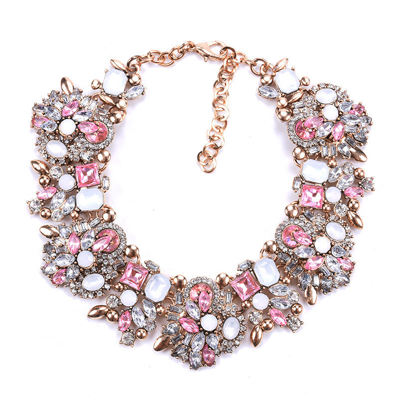 Women's Luxury Crystal Rhinestone Big Collar