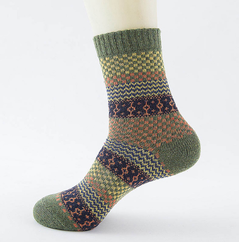 Striped Winter Wool Socks