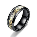 Stainless Steel Dragon Ring Black gold My Store Man's Ring