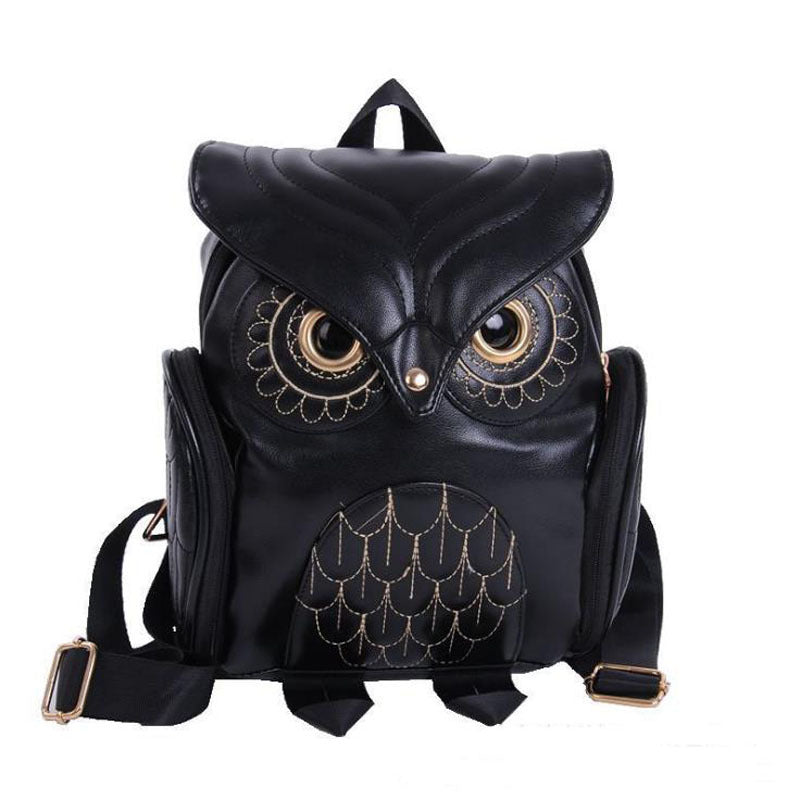Black Owl Backpack