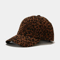 Vintage Animal Print Baseball Caps Leopard Print Dark Brown Adjustable Bazaare Mart Leopard Cap