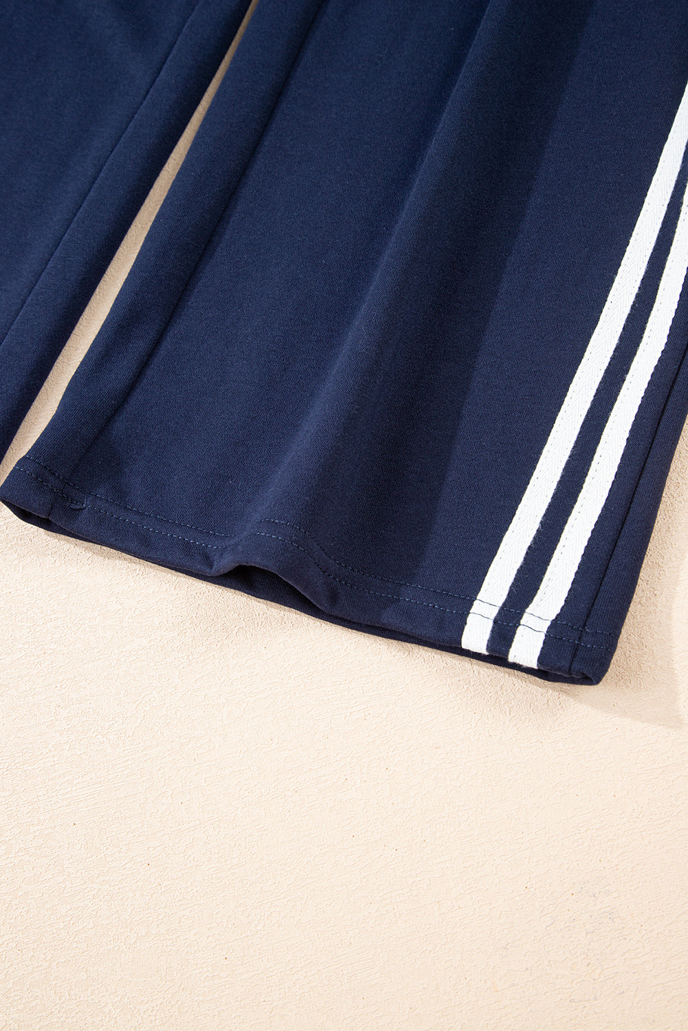 Navy Blue Varsity Striped Sweatsuit