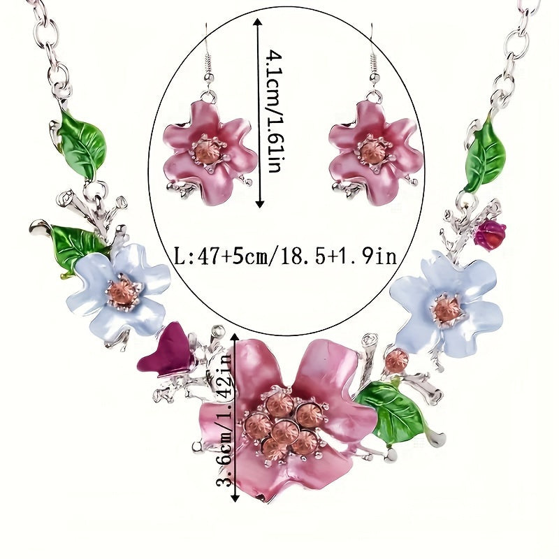 3pcs Vintage Floral Statement Jewelry