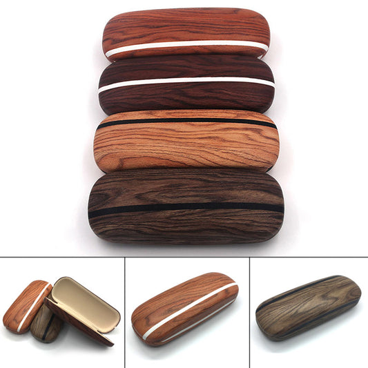 Wood grain glasses case