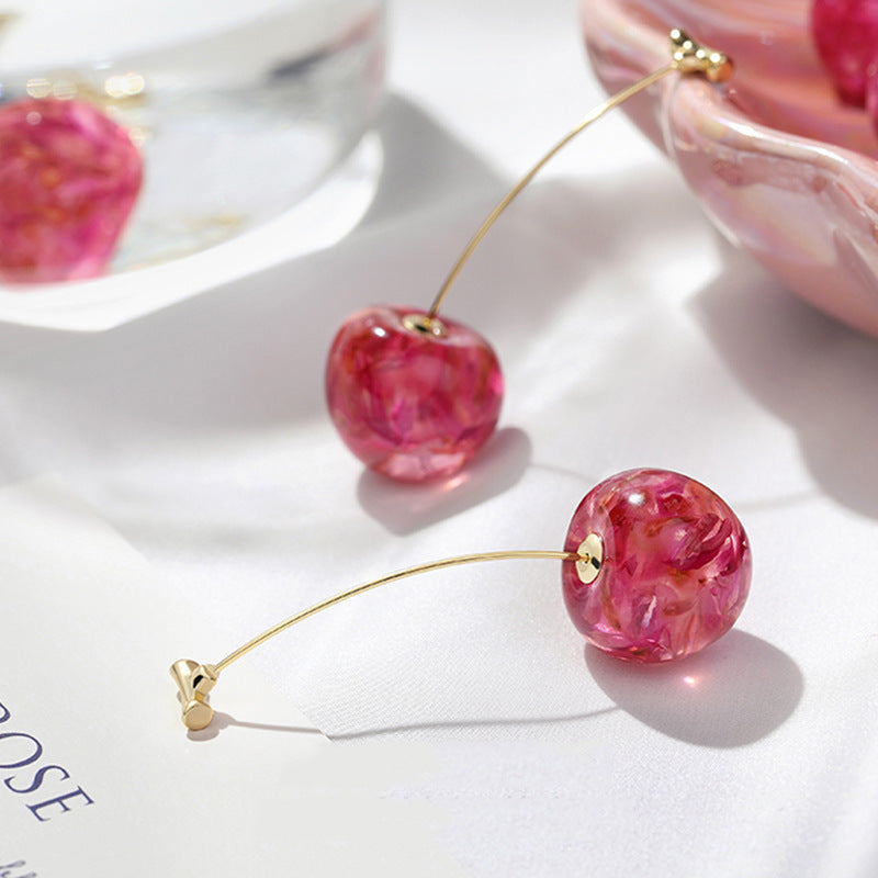 Sweet Red Cherry Earrings