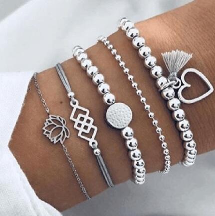 Bead & Chain Bracelet Set