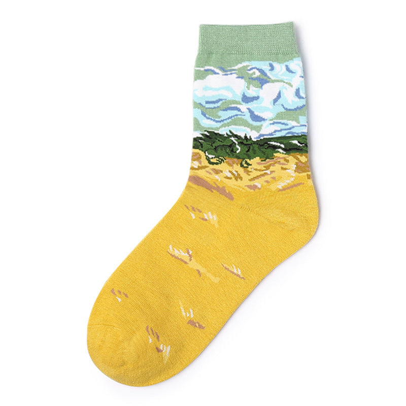 Women's Art Mid Length Socks