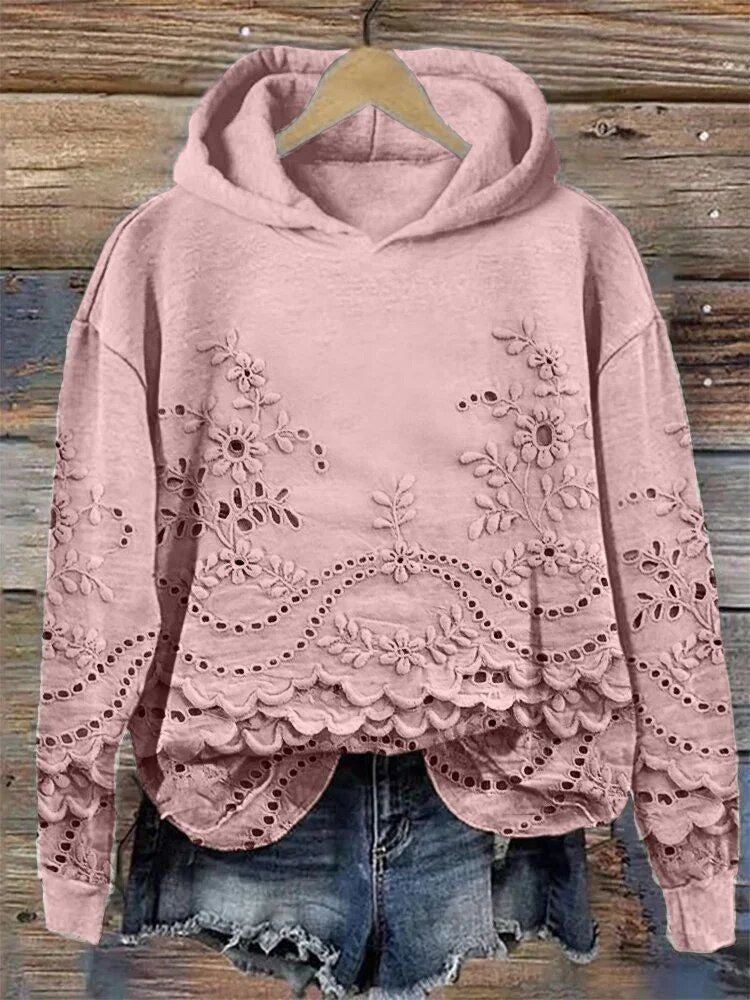 Lacey Eyelet Hoodie