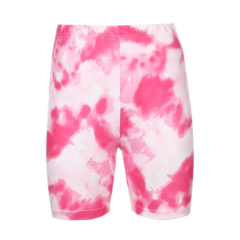 Women’s Casual Tie-Dye Tops, Shorts and Sets Pink shorts CJ Dropshipping Tie Dye Shorts Set