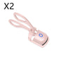 Heated Eyelash Curler Pink USB 2PCS Bazaare Mart Heated Eyelash Curler