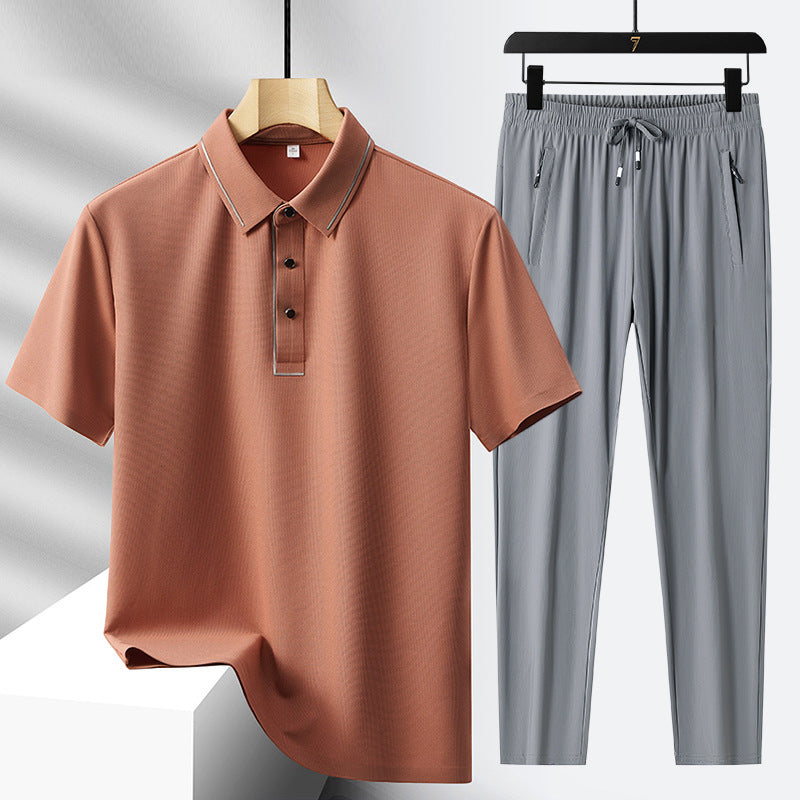 Seamless Polo Shirt and Pants Set