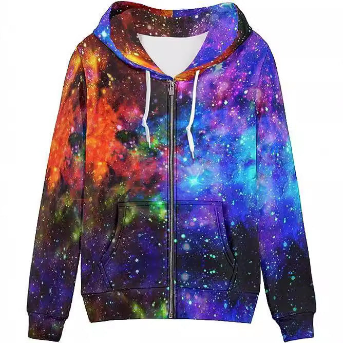 Colorful galaxy-themed hoodie 