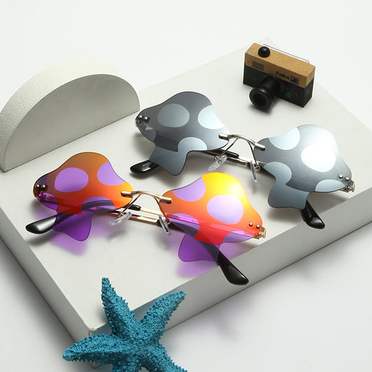 Trendy Rimless Mushroom Sunglasses 