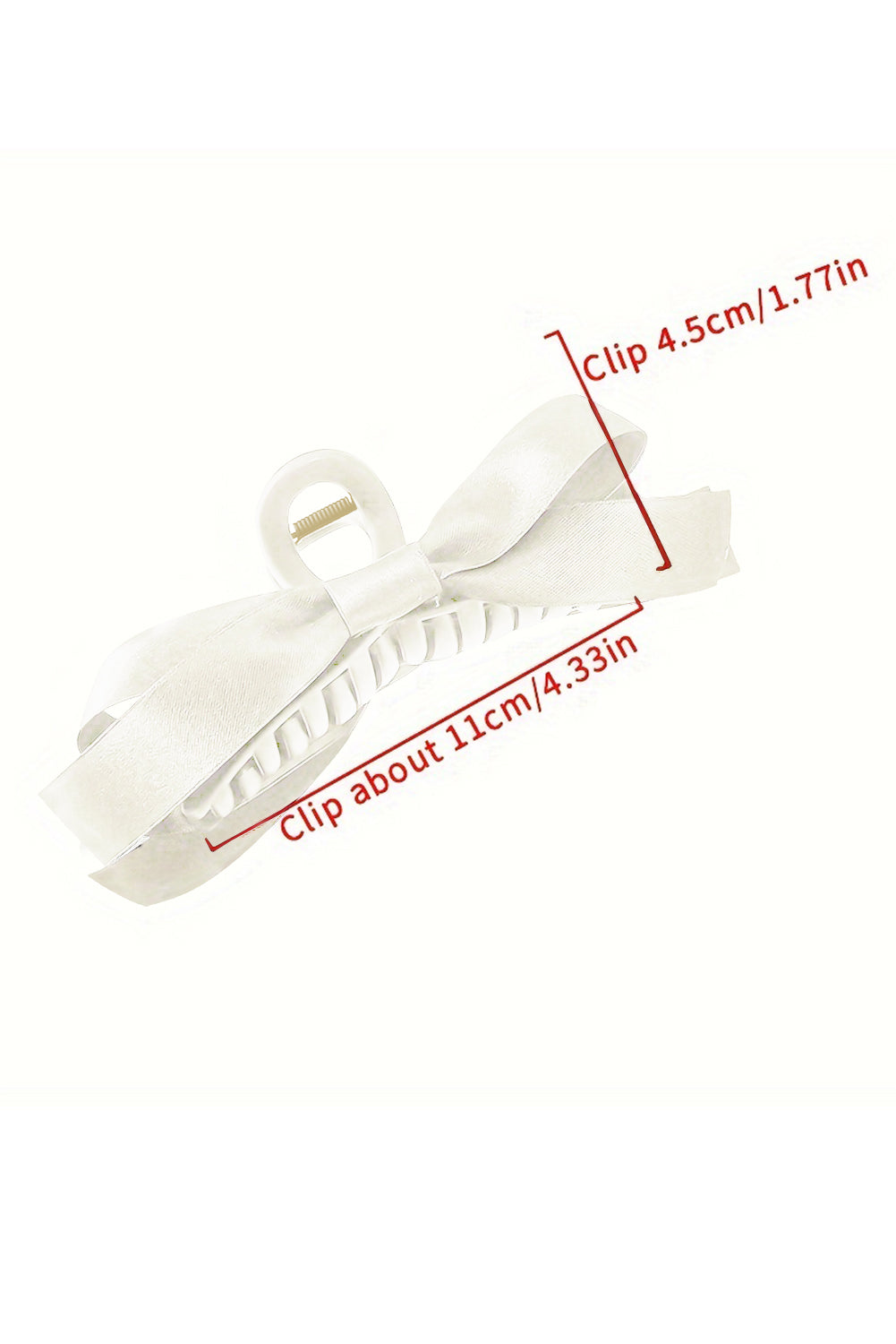 White Bow Hair Clip