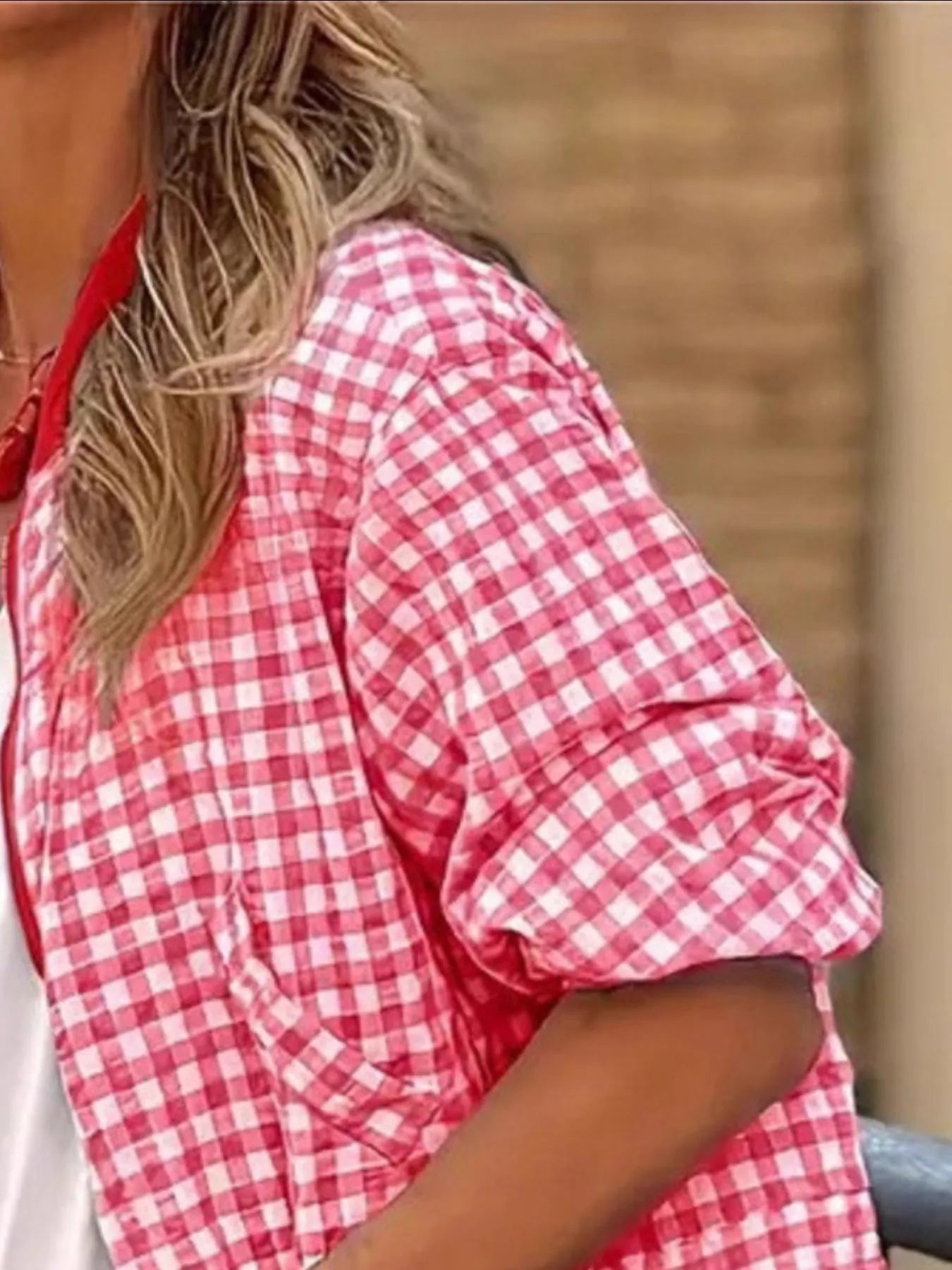 Plaid Zip Up Long Sleeve Jacket Trendsi Plaid Zip Up Long Sleeve Jacket