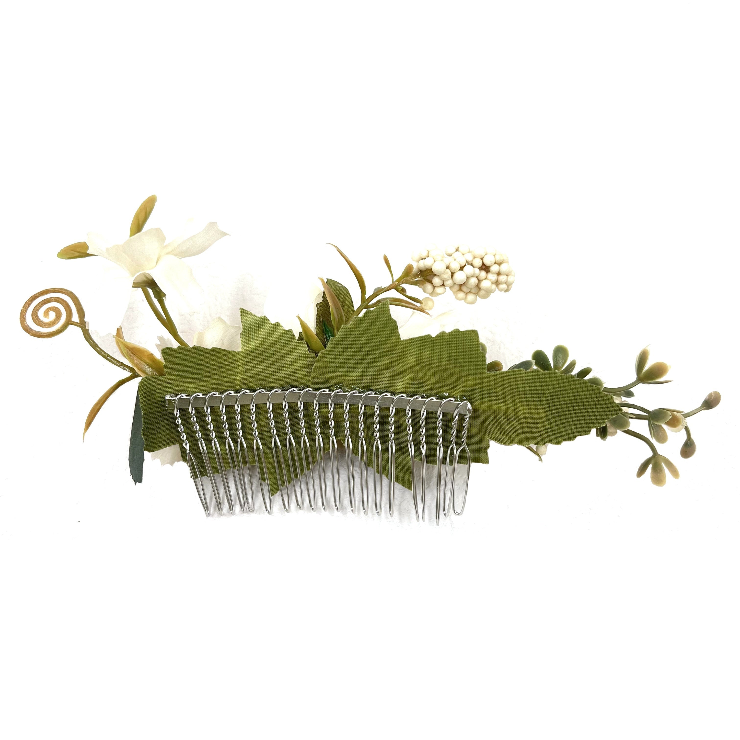 Elegant Fabric Roses Hair Combs