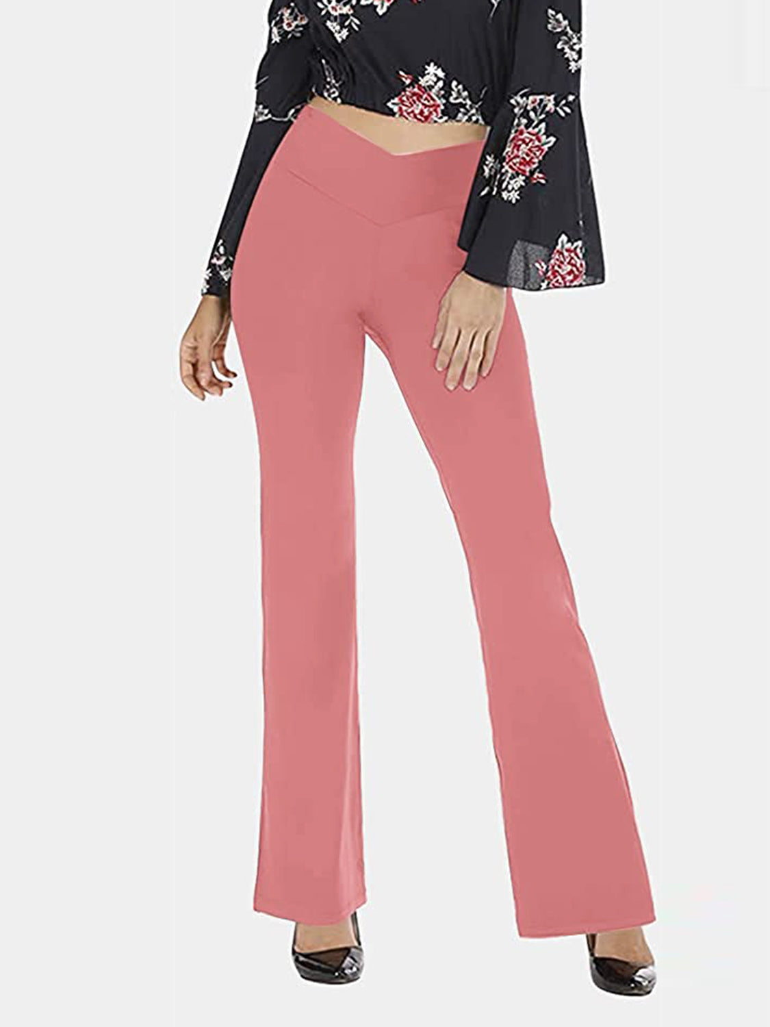 V-Waist Bootcut Long Slacks