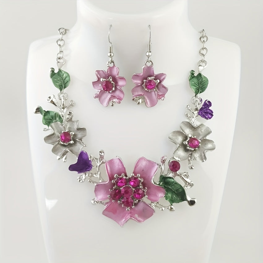 3pcs Vintage Floral Statement Jewelry