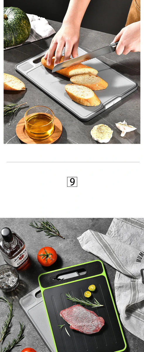 4 in 1 Double - Sided Thawing Cutting Board - Bazaare Mart
