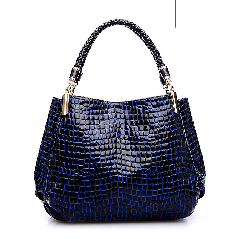 Croc Print Shoulder Bag