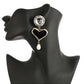 Exaggerated Heart Earrings and Necklace 4style Bazaare Mart Black Heart Necklace Set