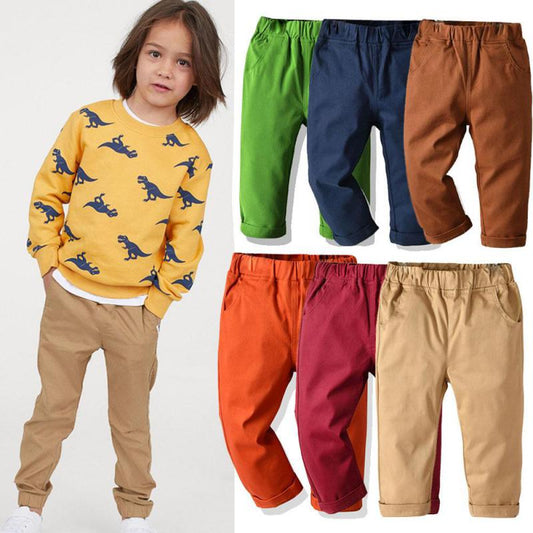 Young Boy Elastic Waist Pull On Pants