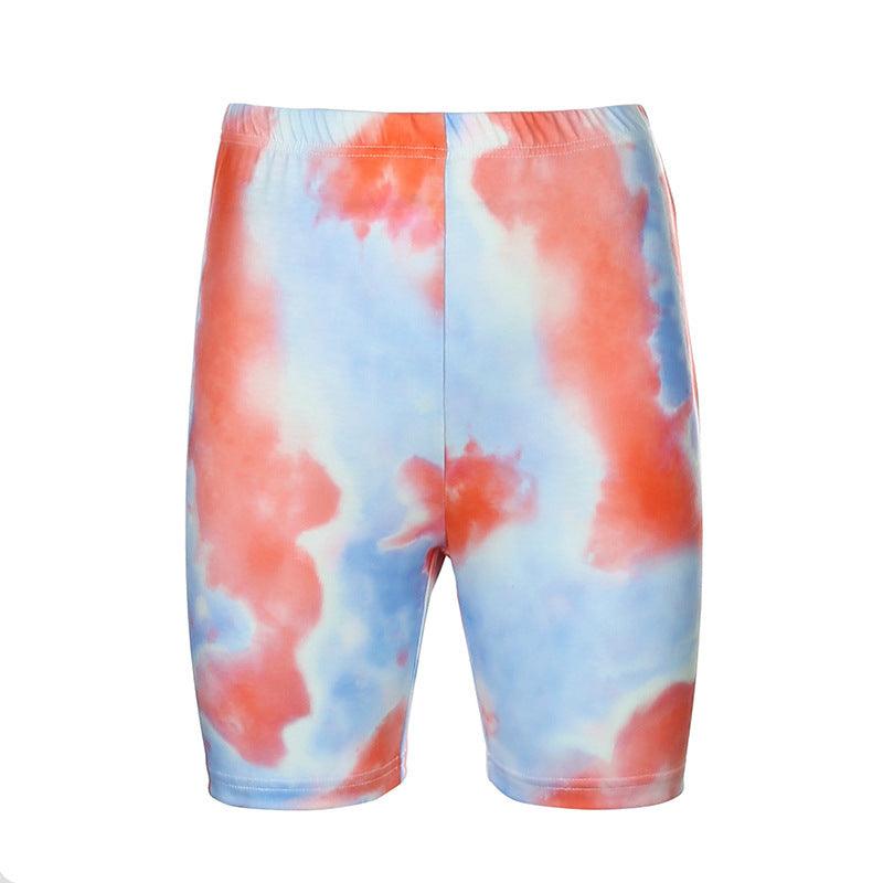 Women’s Casual Tie-Dye Tops, Shorts and Sets Orange shorts CJ Dropshipping Tie Dye Shorts Set