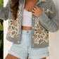 Grey Corduroy Patchwork Jacket Bazaare Mart Outerwear/Jackets