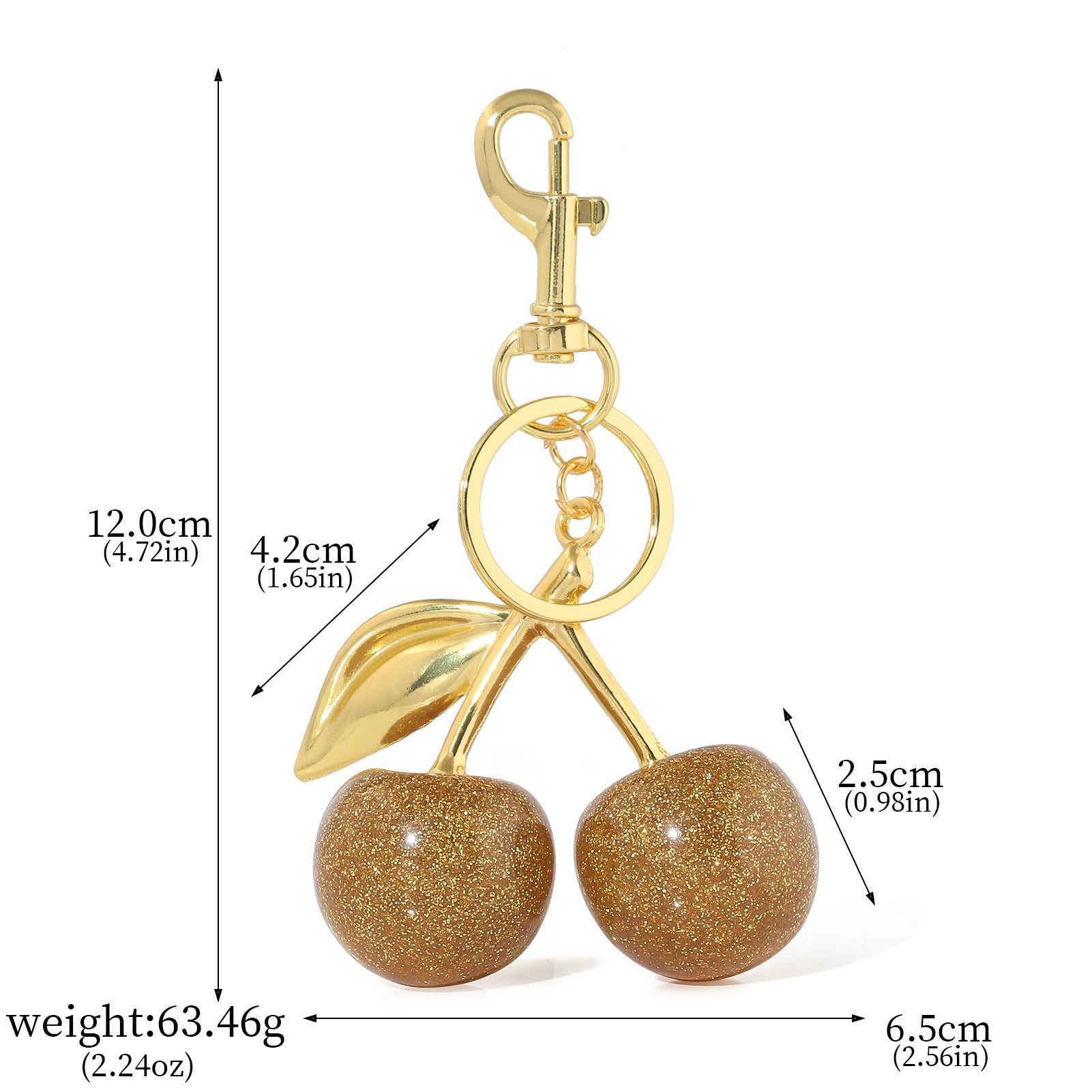 Glittering Cherries Keychain