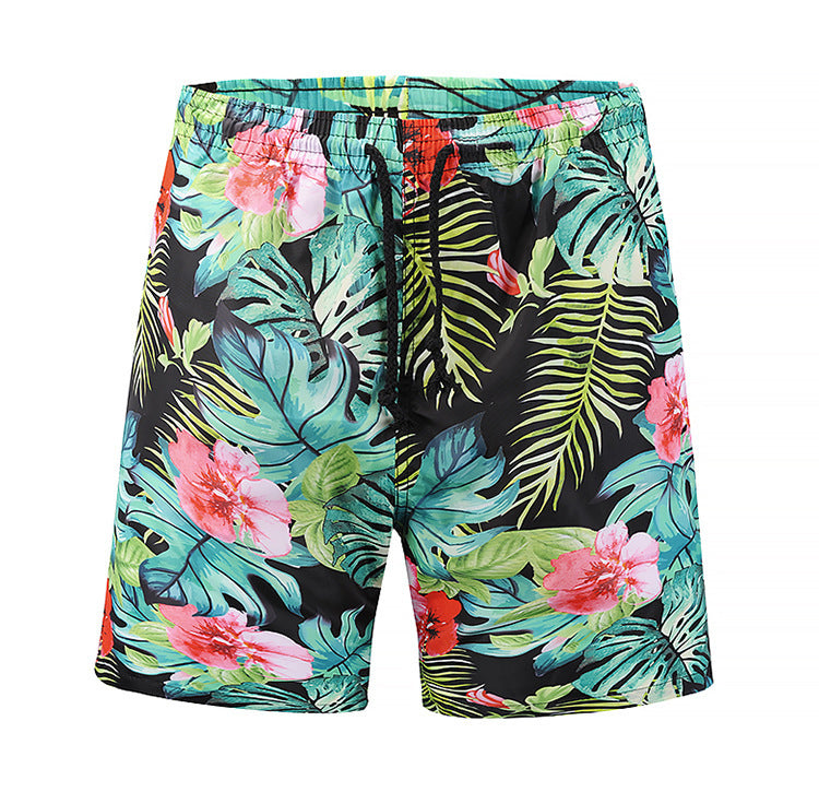 Retro Hawaiian Swim Trunks