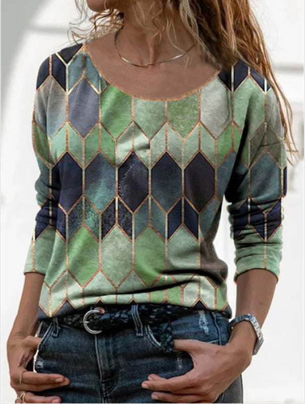 Long Sleeve Geo T-shirt
