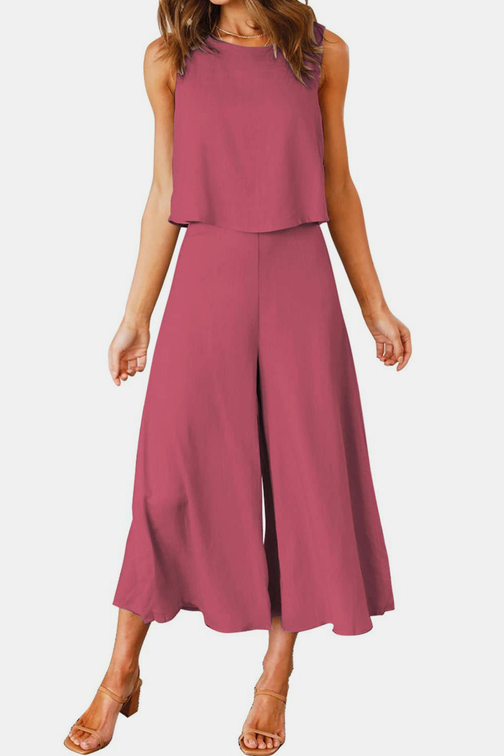 Rose Culottes Outfit 