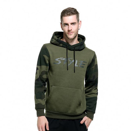 Army Green Camo Style Hoodie