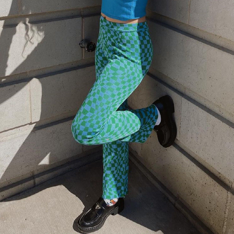 Blue and Green Checker Pants