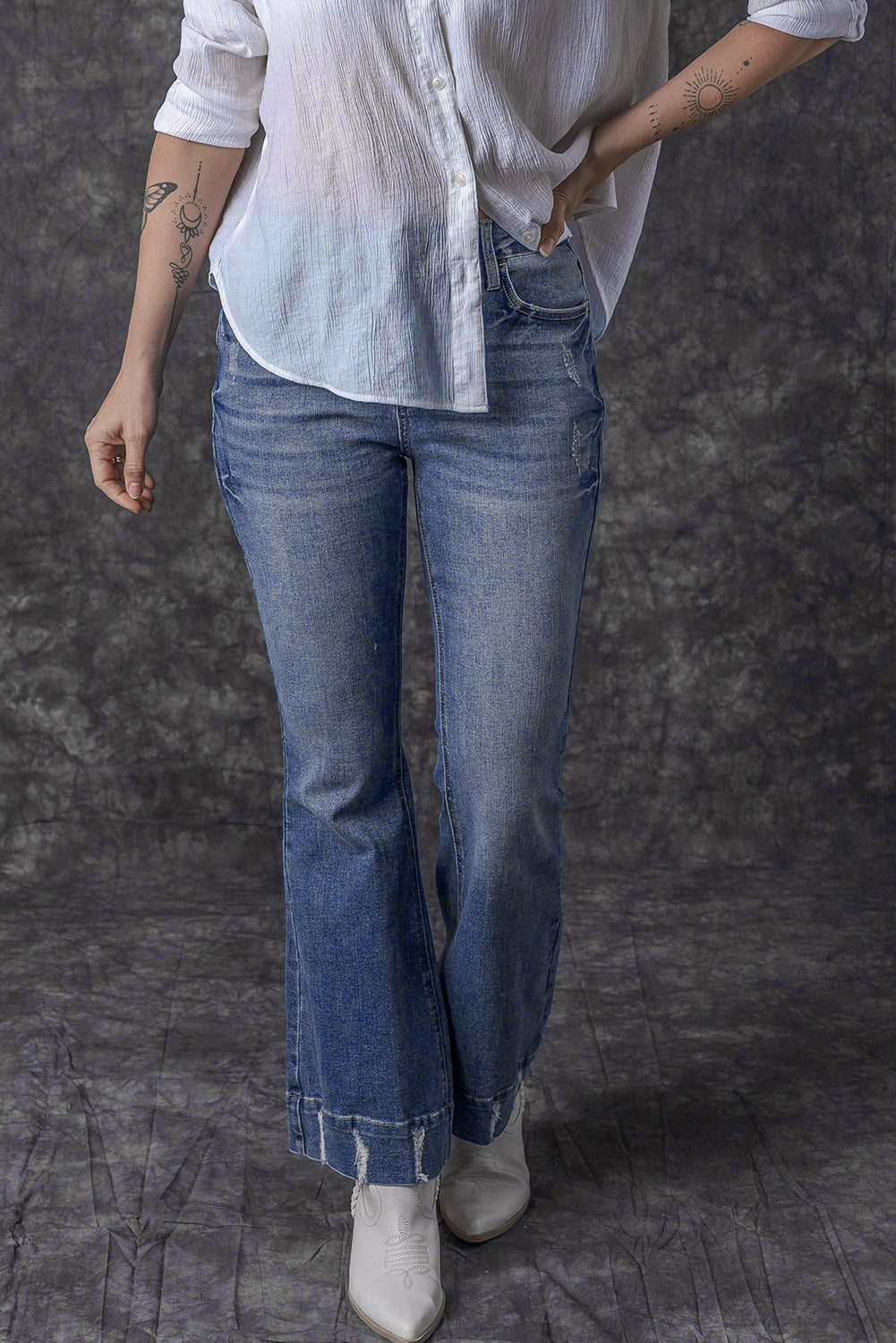 Medium Wash Flare Jeans