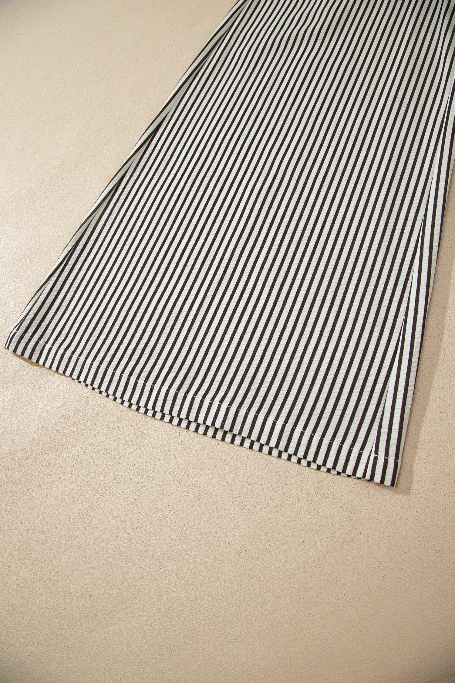 Black Stripe Elastic Waist Ultra Wide Leg Pants Dear-Lover Dropshipping Bottoms/Pants & Culotte