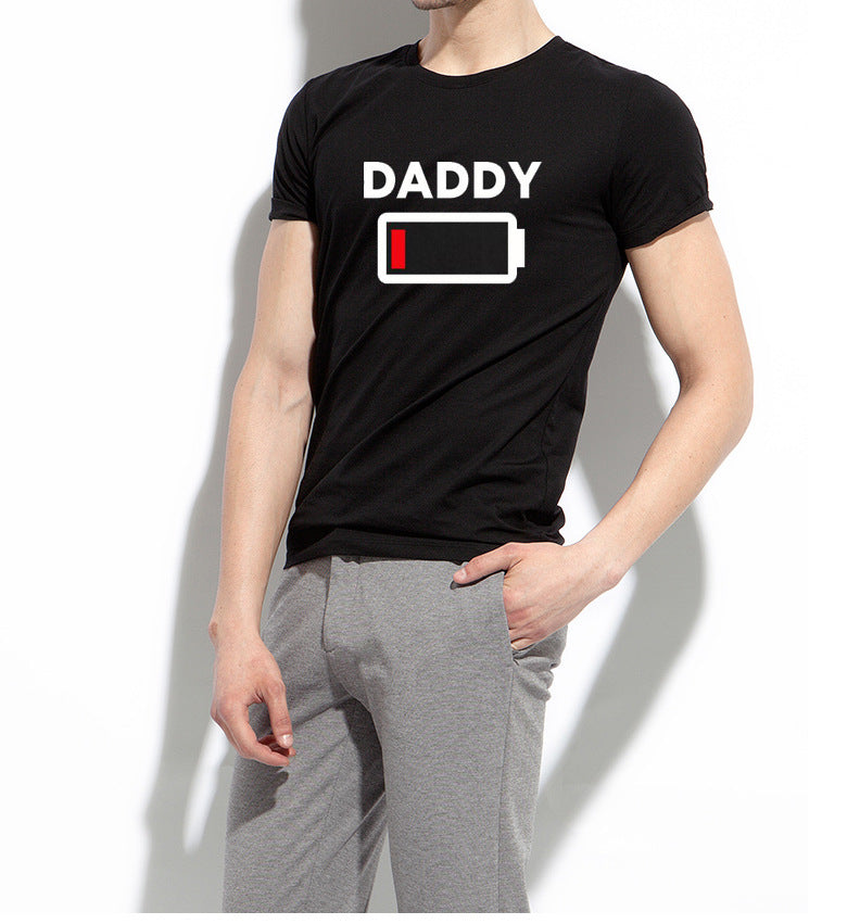 Funny Battery Power Parent-Child Graphic Tees CJ Dropshipping Graphic Tees